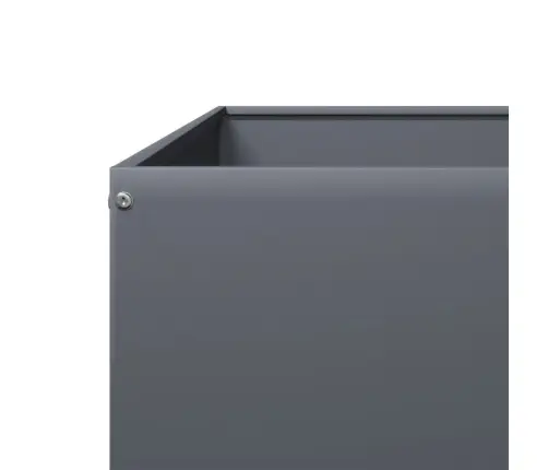 Augstā Puķu Kaste, Antracītpelēka, 100X100X18,5 Cm, Tērauds Vidaxl