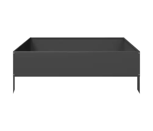 Augstā Puķu Kaste, Melna, 100X100X33,5 Cm, Tērauds Vidaxl