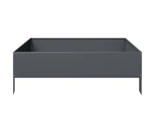 Augstā Puķu Kaste, Pelēka, 100X100X33,5 Cm, Tērauds Vidaxl