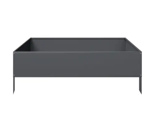 Augstā Puķu Kaste, Pelēka, 100X100X33,5 Cm, Tērauds Vidaxl