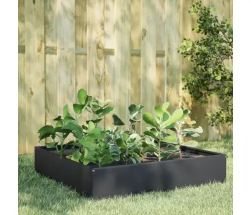 Augstā Puķu Kaste, Pelēka, 100X100X33,5 Cm, Tērauds Vidaxl