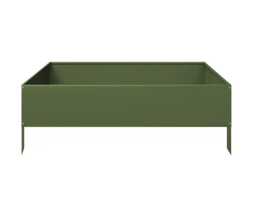 Kõrgendatud Aia Taimelava Oliiviroheline 100X100X33,5 Cm Teras
