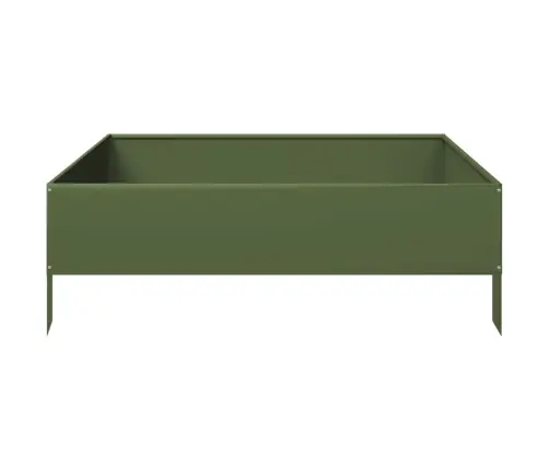 Kõrgendatud Aia Taimelava Oliiviroheline 100X100X33,5 Cm Teras
