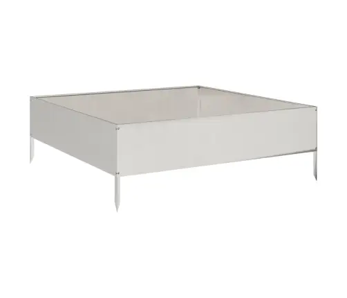 Augstā Dārza Puķu Kaste, 100X100X33,5 Cm, Nerūsējošs Tērauds Vidaxl