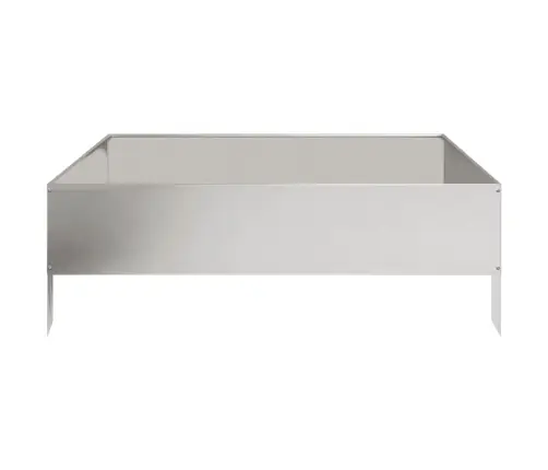 Augstā Dārza Puķu Kaste, 100X100X33,5 Cm, Nerūsējošs Tērauds Vidaxl