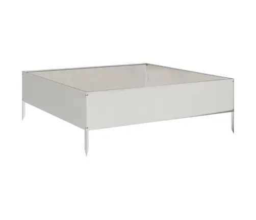 Augstā Dārza Puķu Kaste, 100X100X33,5 Cm, Nerūsējošs Tērauds Vidaxl