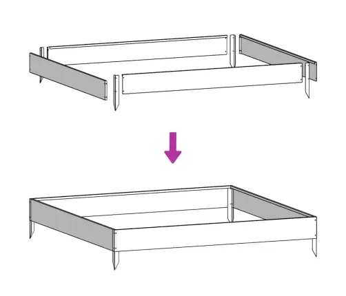 Taimekast, 100X100X25 cm Tsingitud Teras