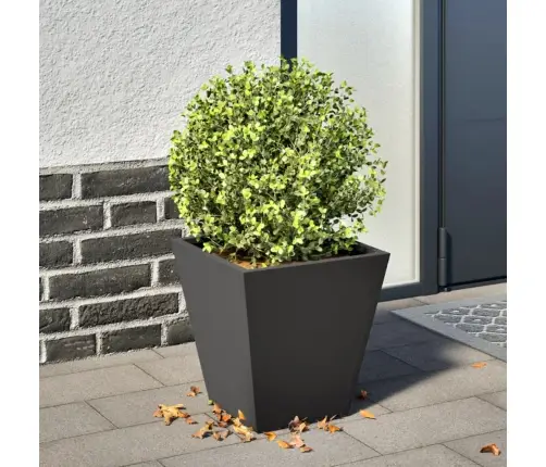 Dārza Puķu Kaste, Melna, 30X30X30 Cm, Tērauds Vidaxl