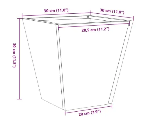 Aia Taimekastid 2 Tk, Must, 30X30X30 cm Teras