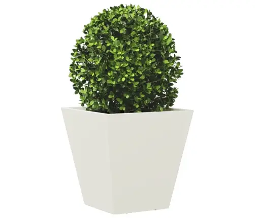 Dārza Puķu Kaste, Balta, 30X30X30 Cm, Tērauds Vidaxl