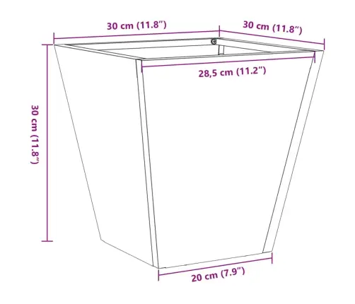 Aia Taimekastid 2 Tk, Valge, 30X30X30 cm Teras