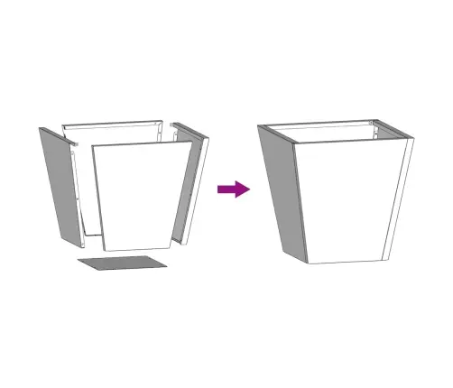 Aia Taimekastid 2 Tk, Valge, 30X30X30 cm Teras