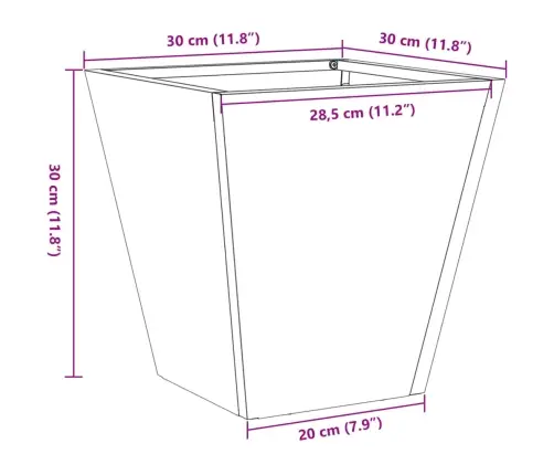 Sodo Lovelis, 30X30X30cm Nerūdijantis Plienas