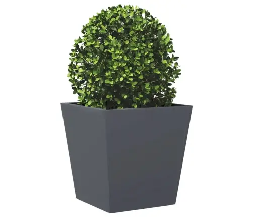 Dārza Puķu Kastes, 2 Gab., Antracītpelēkas, 40X40X40Cm, Tērauds Vidaxl