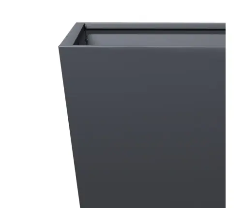 Dārza Puķu Kastes, 2 Gab., Antracītpelēkas, 40X40X40Cm, Tērauds Vidaxl