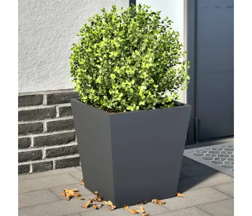 Dārza Puķu Kastes, 2 Gab., Antracītpelēkas, 40X40X40Cm, Tērauds Vidaxl