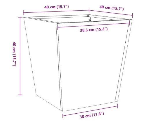 Sodo Lovelis, 40X40X40cm Nerūdijantis Plienas