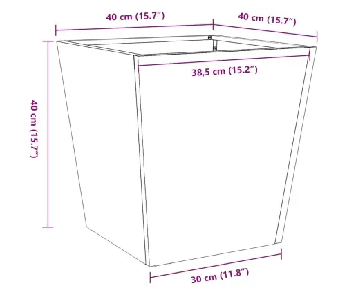 Sodo Lovelis, 40X40X40cm Galvanizuotas Plienas