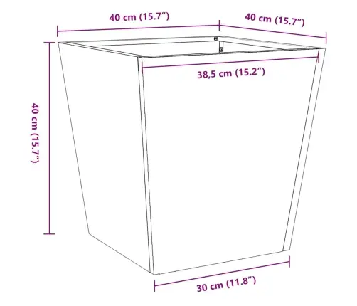 Sodo Lovelis, 40X40X40cm Galvanizuotas Plienas