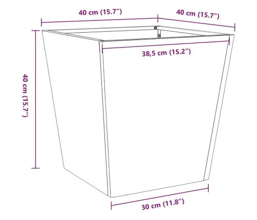 Dārza Stādāmā Mašīna 40X40X40Cm Laikapstākļiem Izturīgs Tērauds Vidaxl