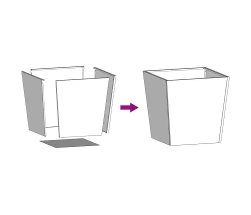 Aia Taimekastid 2 Tk, Must, 50 X 50 X 50 cm Teras