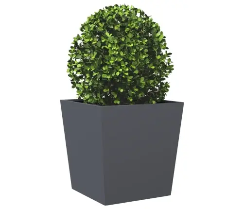 Dārza Puķu Kastes, 2 Gab., Antracītpelēkas, 50X50X50Cm, Tērauds Vidaxl