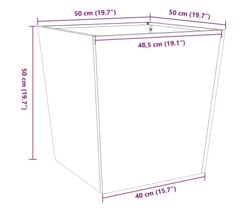 Sodo Lovelis, 50X50X50cm Galvanizuotas Plienas