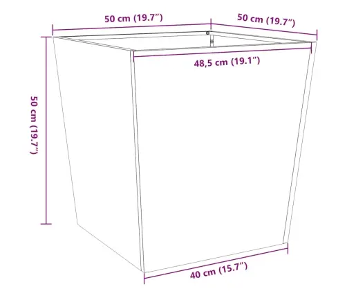 Sodo Lovelis, 50X50X50cm Galvanizuotas Plienas