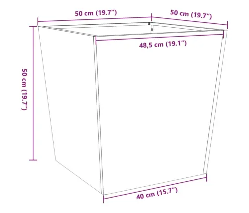 Istutusmasinad 2 Tk 50X50X50 Cm Ilmastikukindel Teras