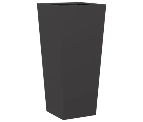 Dārza Puķu Kaste, Melna, 35X35X75 Cm, Tērauds Vidaxl