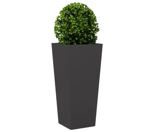 Dārza Puķu Kaste, Melna, 35X35X75 Cm, Tērauds Vidaxl