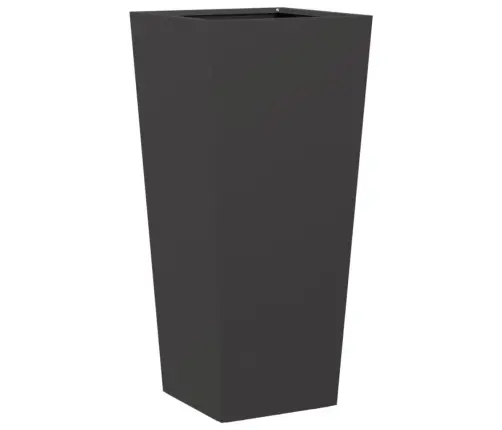 Dārza Puķu Kaste, Melna, 35X35X75 Cm, Tērauds Vidaxl