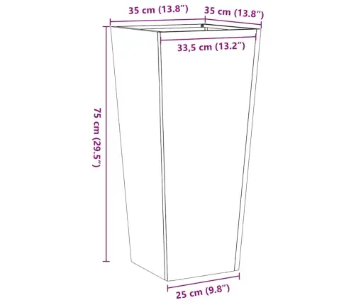 Sodo Lovelis, 35X35X75cm Galvanizuotas Plienas