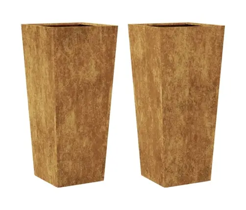 Dārza Stādītāji 2 Gab 35X35X75 Cm Izturīgs Tērauds Vidaxl