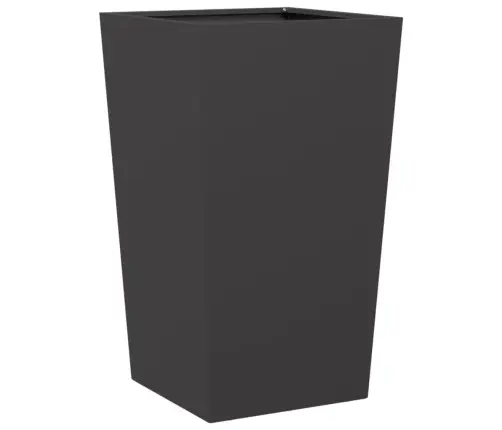 Dārza Puķu Kastes, 2 Gab., Melnas, 45X45X75 Cm, Tērauds Vidaxl