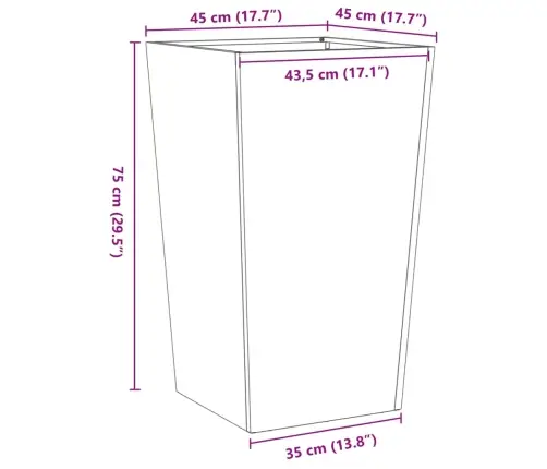 Aia Taimekast, Antratsiithall, 45X45X75 cm Teras