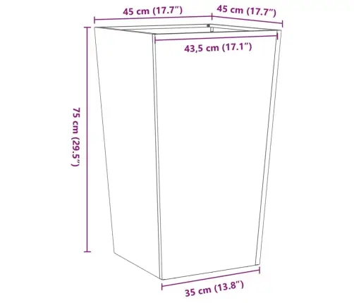 Aia Taimekast, Oliiviroheline, 45X45X75 cm Teras