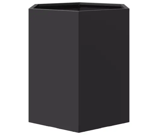 Aia Taimekastid 2 Tk, Must, Kuusnurkne, 46X40X45 cm Teras