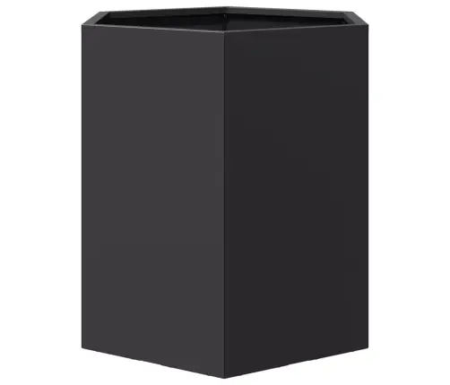 Aia Taimekastid 2 Tk, Must, Kuusnurkne, 46X40X45 cm Teras