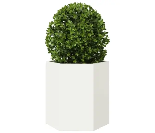 Puķu Kaste, Balta, Sešstūra, 46X40X45 Cm, Tērauds Vidaxl