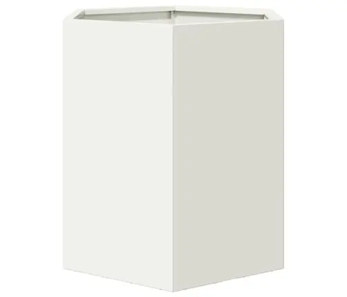 Puķu Kaste, Balta, Sešstūra, 46X40X45 Cm, Tērauds Vidaxl