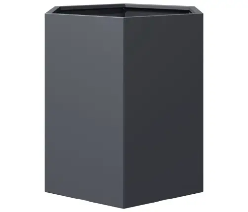 Puķu Kastes, 2 Gab., Pelēkas, Sešstūra, 46X40X45 Cm, Tērauds Vidaxl