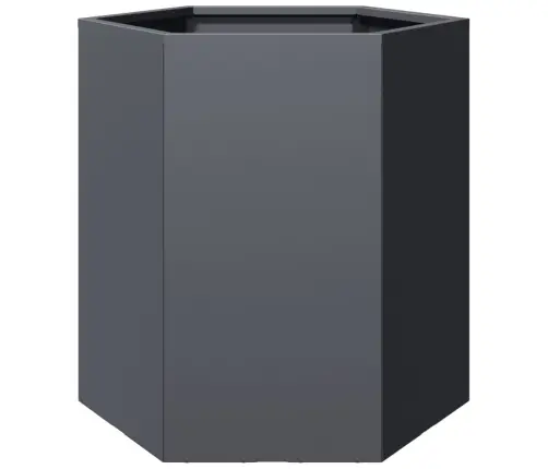 Puķu Kastes, 2 Gab., Pelēkas, Sešstūra, 46X40X45 Cm, Tērauds Vidaxl