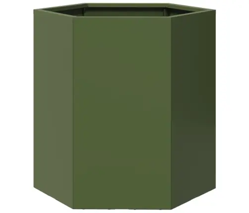 Puķu Kastes, 2 Gab., Olīvu Zaļas, Sešstūra, 46X40X45Cm, Tērauds Vidaxl