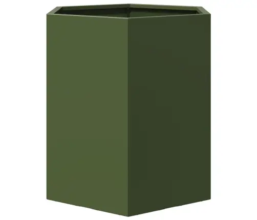 Puķu Kastes, 2 Gab., Olīvu Zaļas, Sešstūra, 46X40X45Cm, Tērauds Vidaxl