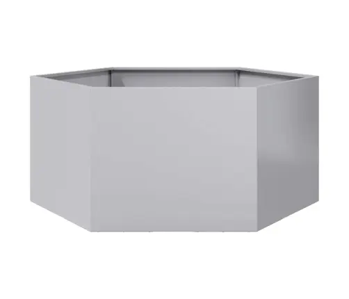 Dārza Puķu Kaste, Sešstūra, 104X90X45 Cm, Cinkots Tērauds Vidaxl