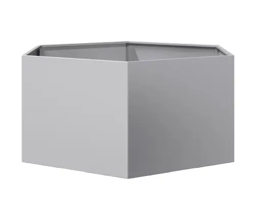 Dārza Puķu Kaste, Sešstūra, 104X90X45 Cm, Cinkots Tērauds Vidaxl