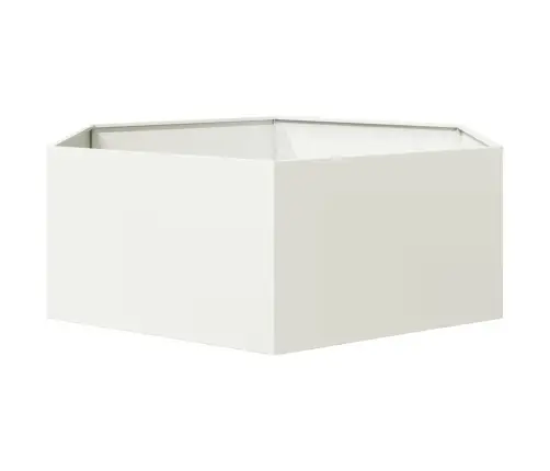 Puķu Kaste, Balta, Sešstūra, 138X120X45 Cm, Tērauds Vidaxl