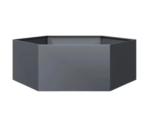 Kuusnurkne Aia Taimekast, Antratsiit, 138 X 120 X 45 cm Teras