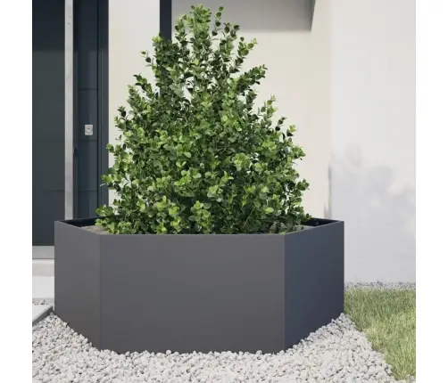 Kuusnurkne Aia Taimekast, Antratsiit, 138 X 120 X 45 cm Teras